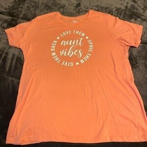 Orange 'Aunt Vibes' T-Shirt